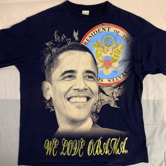 Phat Farm Obama President US Seal ALL OVER Design 2XL Vintage Y2K - Picture 2 of 8